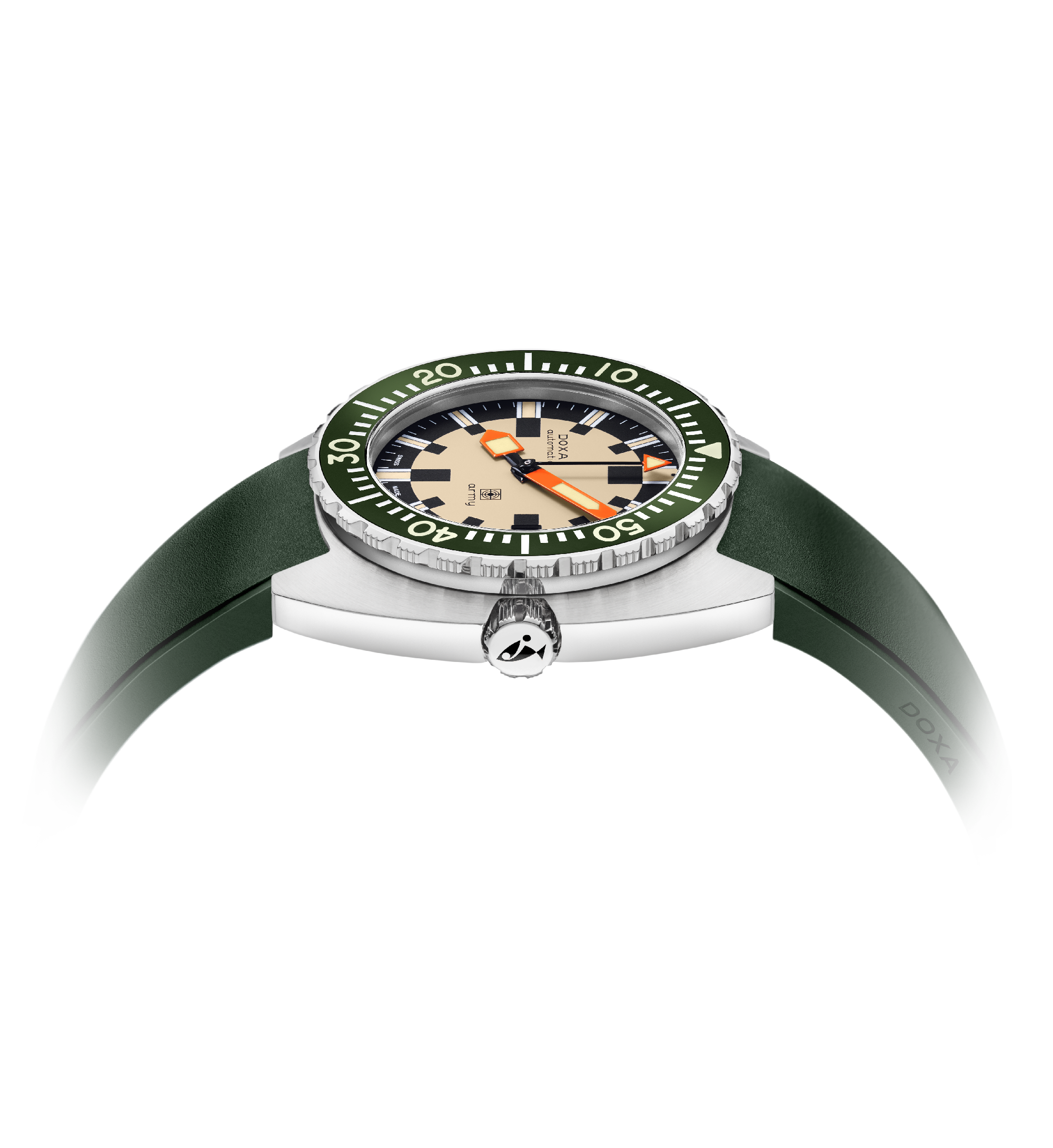DOXA Army、ステンレススチールベゼル