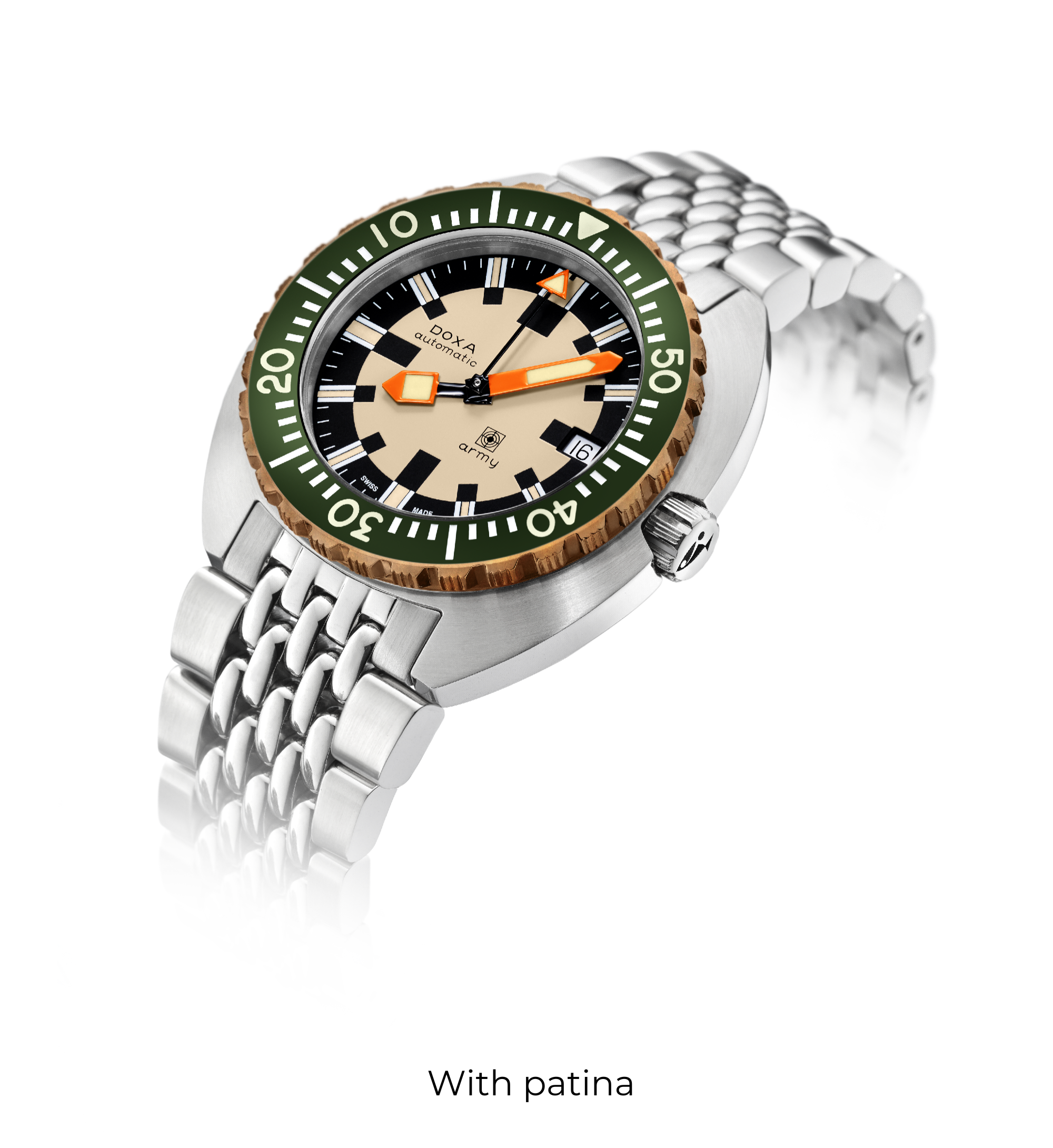 DOXA Army、ブロンズベゼル
