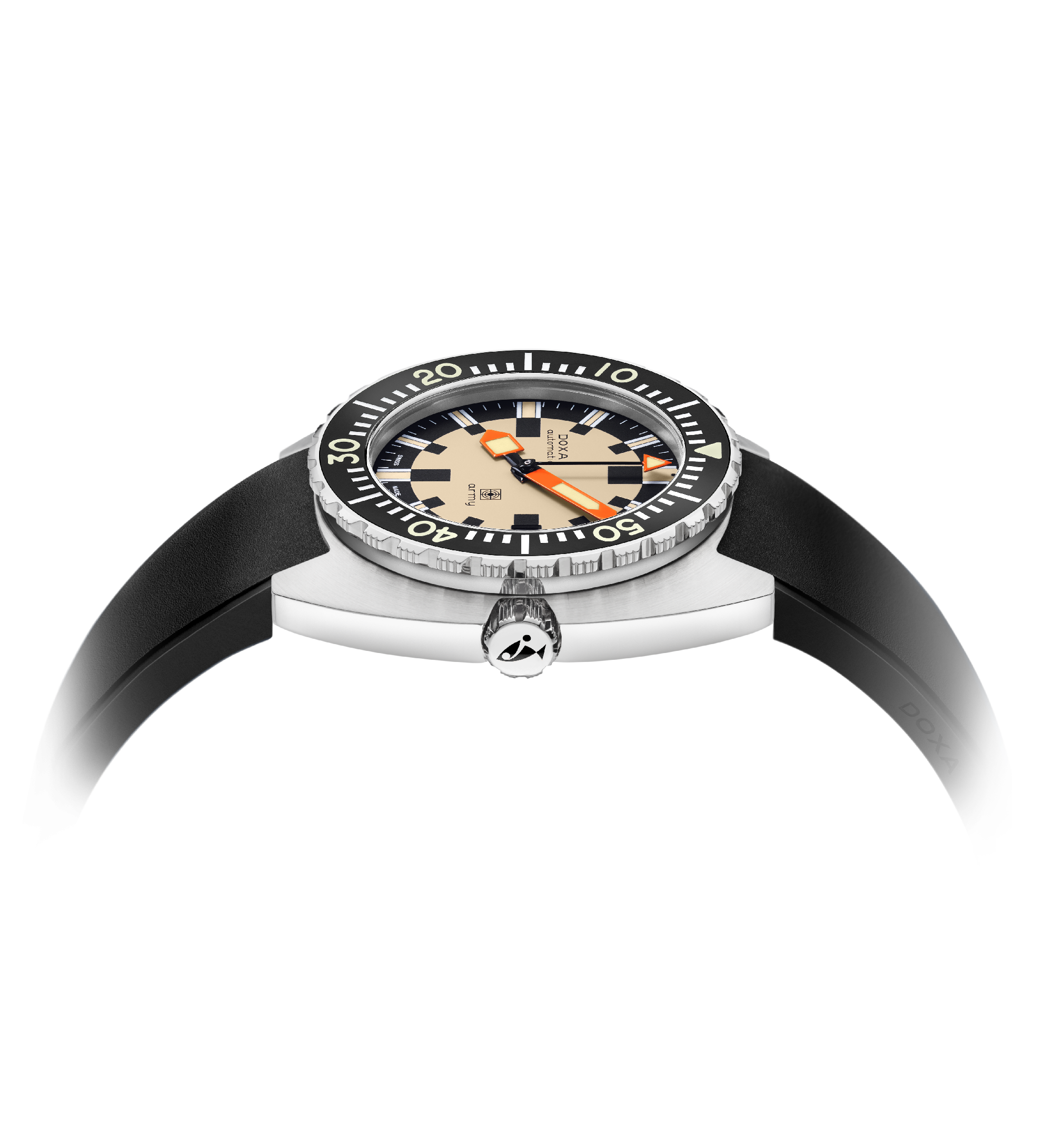 DOXA Army、ステンレススチールベゼル